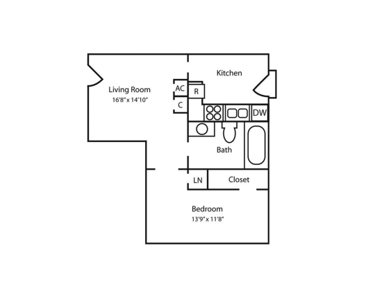 1 Bedroom Apartment – 2050 Austell Rd SW #P10, Marietta, GA 30008