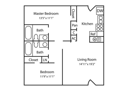 2 Bedroom Apartment – 2050 Austell Rd SW #T06, Marietta, GA 30008