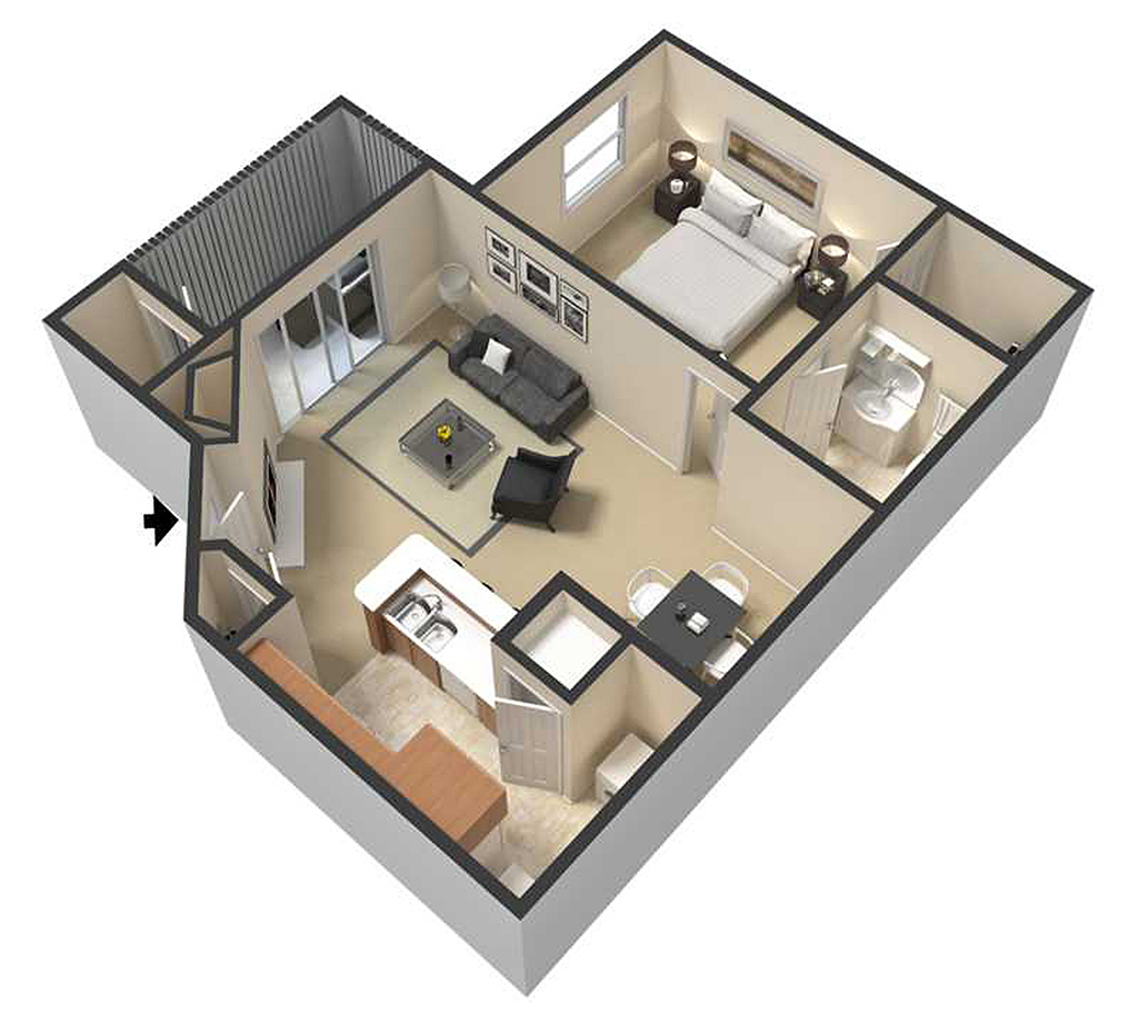 1 Bedroom Apartment – 934 Garden Walk #1413, Atlanta, GA 30349