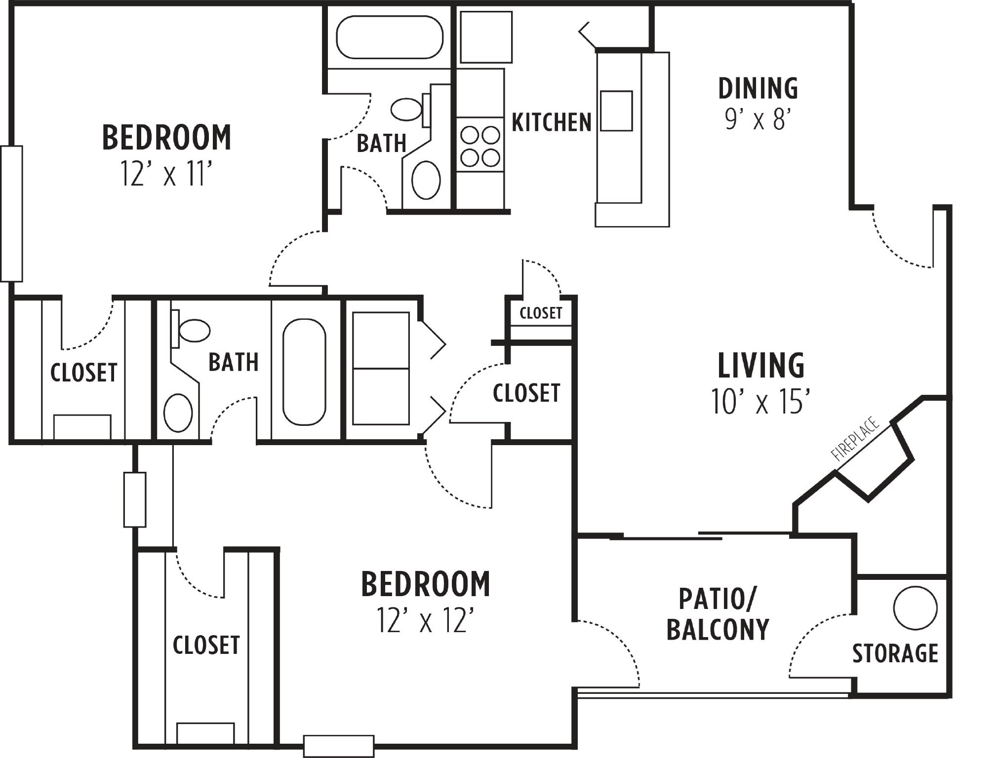 2 Bedroom Apartment – 100 Arbor Circle #412, Tucker, GA 30084