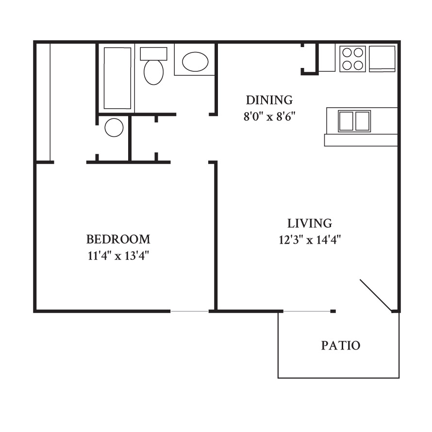 1 Bedroom Apartment – 8304 S. Course Drive #1011, Houston, TX 77072