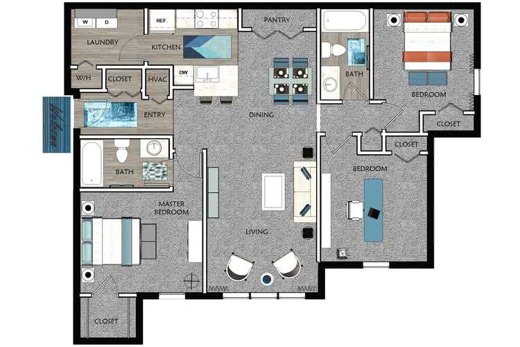 3 Bedroom Apartment – 3384 Mt. Zion Road #4-202, Stockbridge, GA 30281