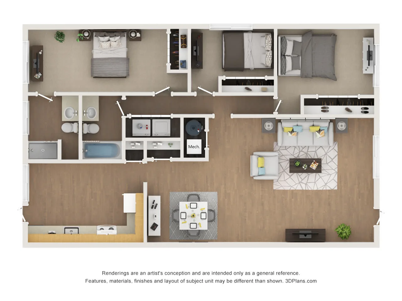 3 Bedroom Apartment – 5890 Riverdale Road #58-D12, Atlanta, GA 30349