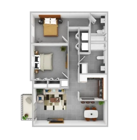 2 Bedroom Apartment – 5470 Riverdale Rd #S-14, College Park, GA 30349